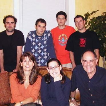 Simon Luckinbill with his parents and siblings